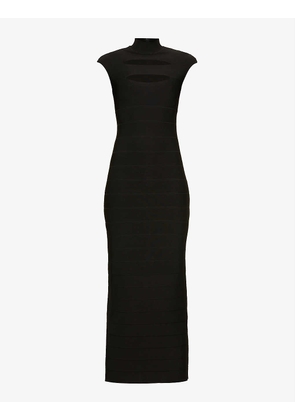Icon cut-out stretch-woven maxi dress