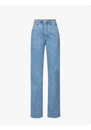 Brynn straight-leg high-rise organic cotton-blend jeans