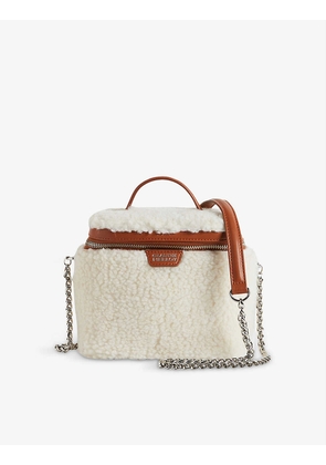 Angela Vanity small faux-shearling and leather cross-body bag