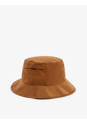 Logo-embroidered coated-canvas bucket hat