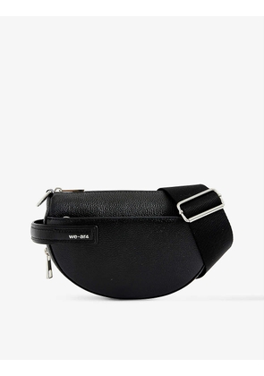 The Half Moon grained-leather cross-body bag