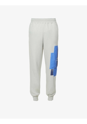 Brutalist puff-print tapered-fit cotton-jersey jogging bottoms