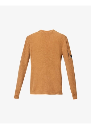 Chenille regular-fit cotton-knit jumper
