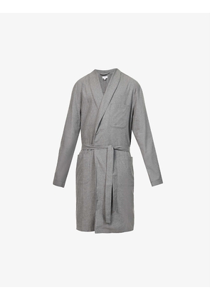 Relaxed fit, cotton-poplin robe