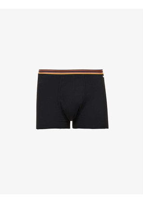 Branded-waistband slim-fit organic-cotton boxers