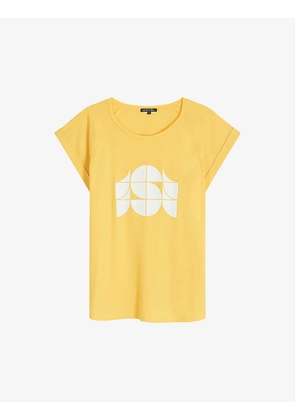 Valentina logo-print cotton-blend T-shirt