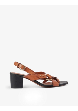 Florentine gold-tone leather heeled sandals