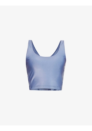 Korra Infinity brand-print stretch-jersey top