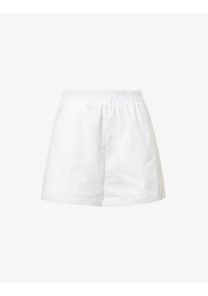 Casler textured mid-rise cotton shorts