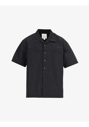 Vacation brand-embroidered regular-fit woven shirt