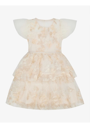 Blossom sequin-embellished woven dress 3-12 years