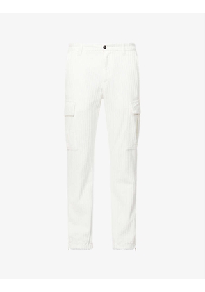 Cargo slim cotton-corduroy trousers