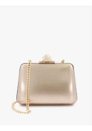 Become knot-clasp metallic clutch