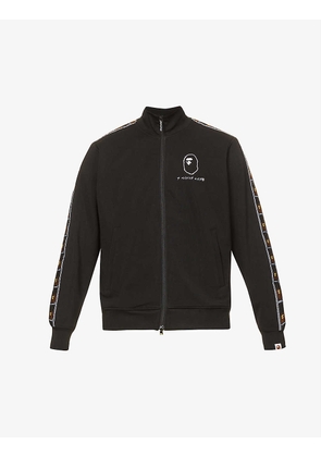 Coach brand-print woven bomber jacket
