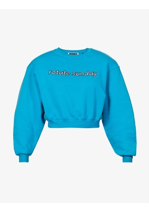 Cece logo-embroidered organic-cotton jersey sweatshirt