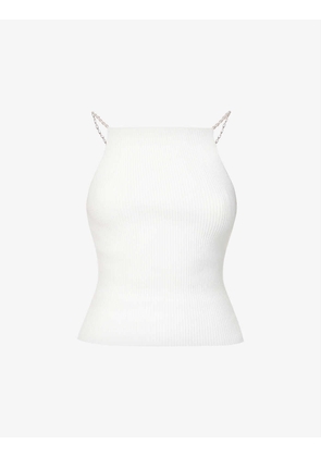 Drew ribbed cotton-blend top