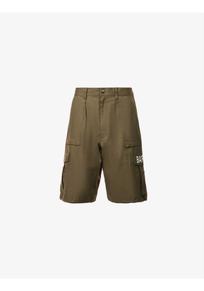 Logo-print cotton-blend shorts