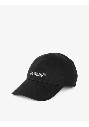 Helvetica brand-embroidered cotton-twill cap