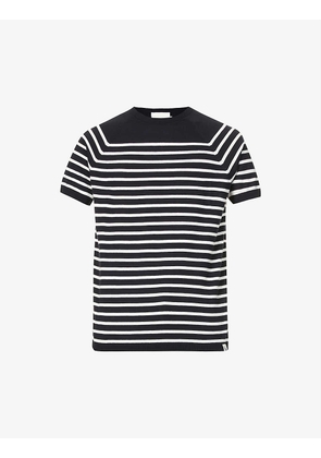 Striped slim-fit cotton-knit T-shirt