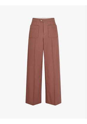Harry wide-leg twin-pocket cotton trousers