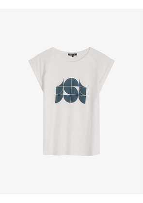 Valentina logo-print cotton-blend T-shirt