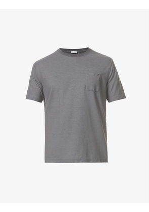 Ice chest-pocket regular-fit cotton-jersey T-shirt