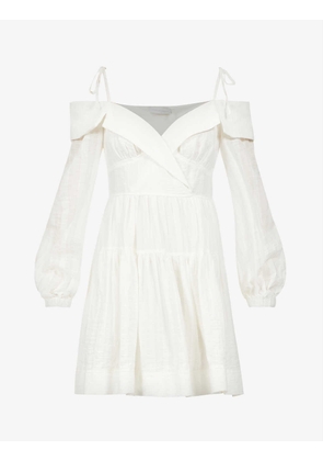 Bahari off-the-shoulder stretch-cotton mini dress