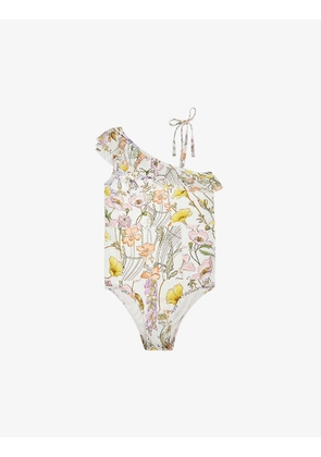 Jeannie floral-print ruffled swimsuit 4-10 years
