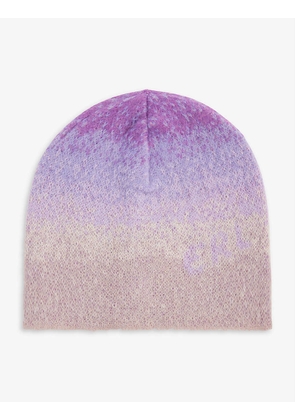 Ombre brushed mohair-blend beanie