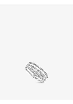 Gatsby 18ct white-gold and diamond ring