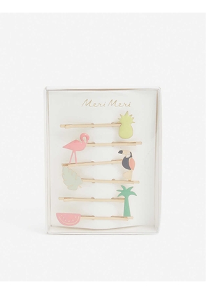 Tropical hair clips set of six