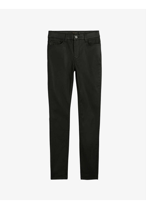 Lethera wet-look stretch-cotton skinny jeans