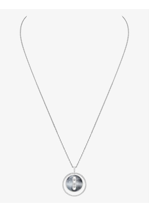 Lucky Move 18ct white-gold, mother-of-pearl and diamond necklace