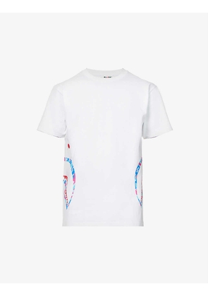 Side Shark camo-print cotton T-shirt