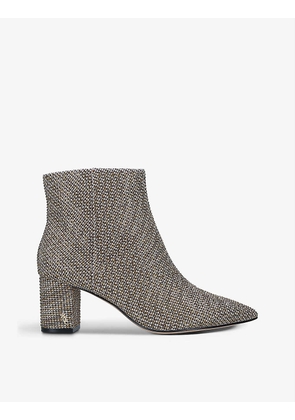 Burlington houndstooth-print woven ankle boots