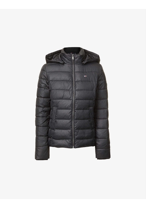 Quilted padded shell hooded jacket