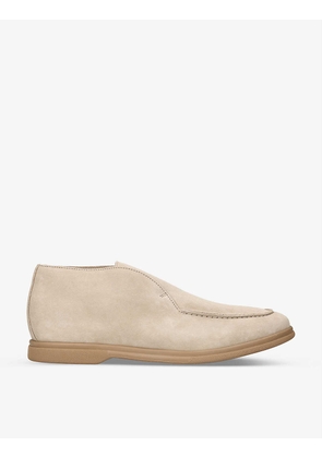 Slip-on suede-leather boots