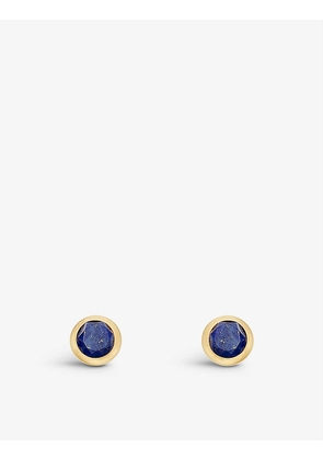 Mini Stilla 18ct yellow-gold vermeil sterling silver and lapis lazuli earrings