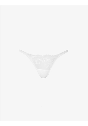 Marseille semi-sheer stretch-lace thong