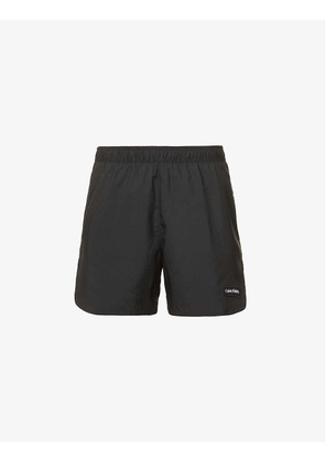 Logo-print mid-rise recycled-polyester swim shorts
