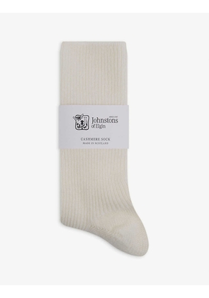 Ribbed cashmere socks