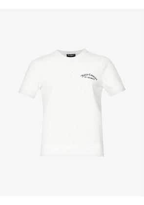 Brand-embroidered cotton T-shirt