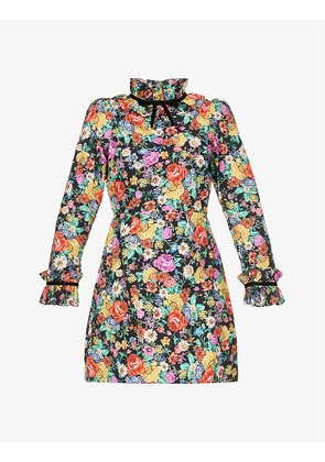 Ronnie floral-print cotton-poplin mini dress