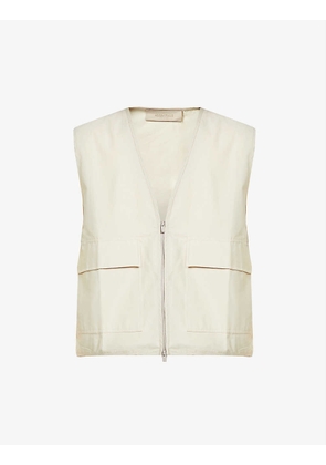 ESSENTIALS oversized cotton-blend work vest