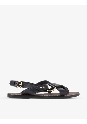 Florence gold-toned leather sandals
