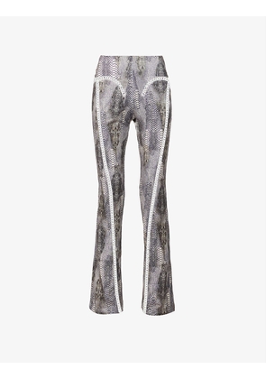 Sarff flared mid-rise stretch-woven trousers