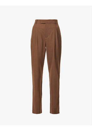 Adrian straight-leg mid-rise stretch-woven trousers