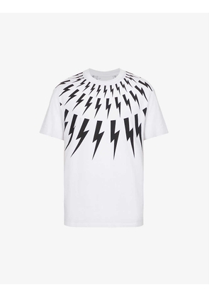 Bolt Fair Isle graphic-print cotton-jersey T-shirt