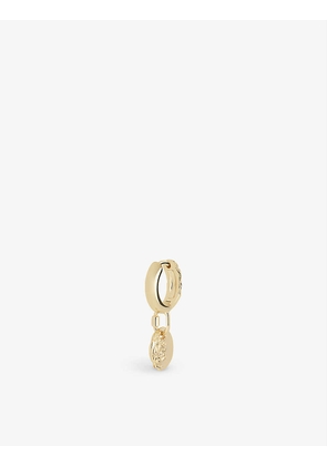 Avani 9 22ct yellow-gold plated sterling-silver single huggie hoop earring