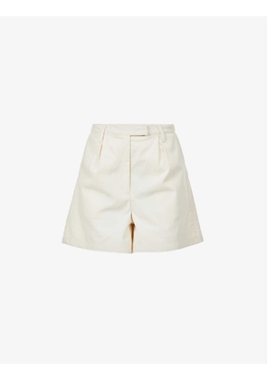 Blair high-rise tailored cotton shorts